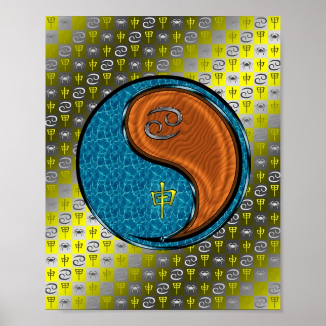 Poster Macaco cancer e madeira (Frente)