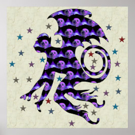 Poster Macaco-Caveira Voador