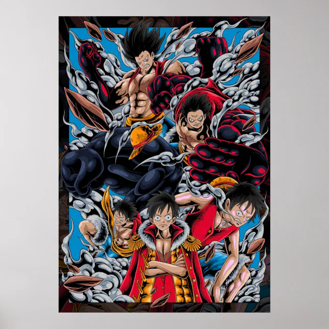 Impressão gráfica engraçada o capitão macaco um d. Luffy pedaço cartaz  carga usb mochila homens sacos