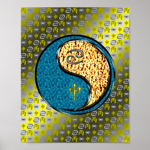 Poster Macaco de cancer e Fogo