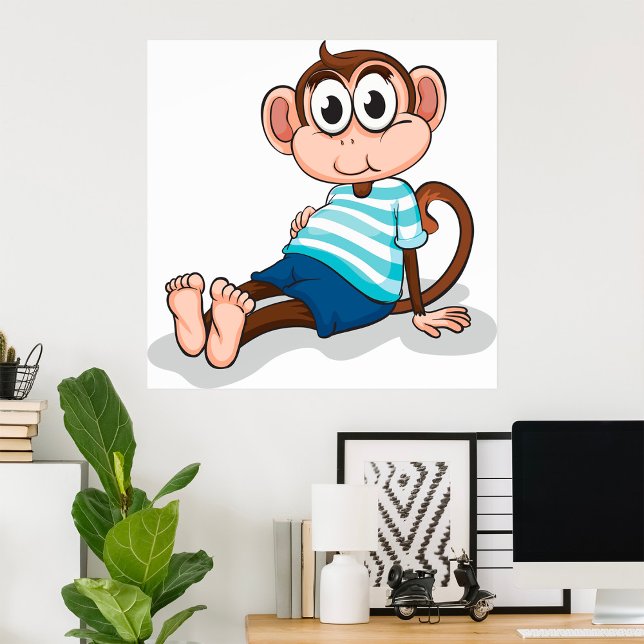 Poster Macaco Engraçado (Criador carregado)