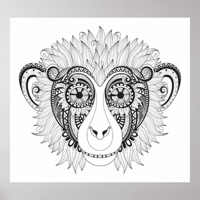 Poster Macaco inspirado 2 (Frente)