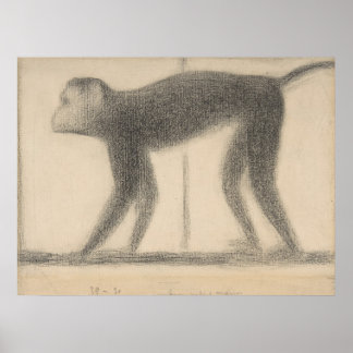 Poster Macaco por Georges Seurat