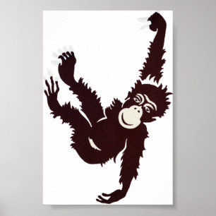 Pôster Macaco Prendendo