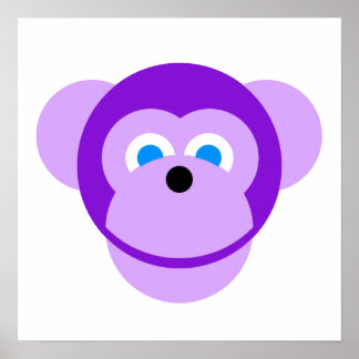 Poster macaco roxo