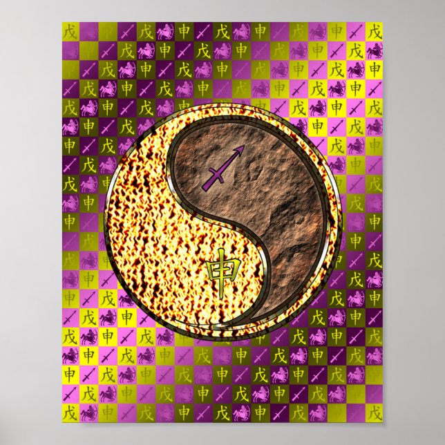 Poster Macaco Sagitário e Terra (Frente)