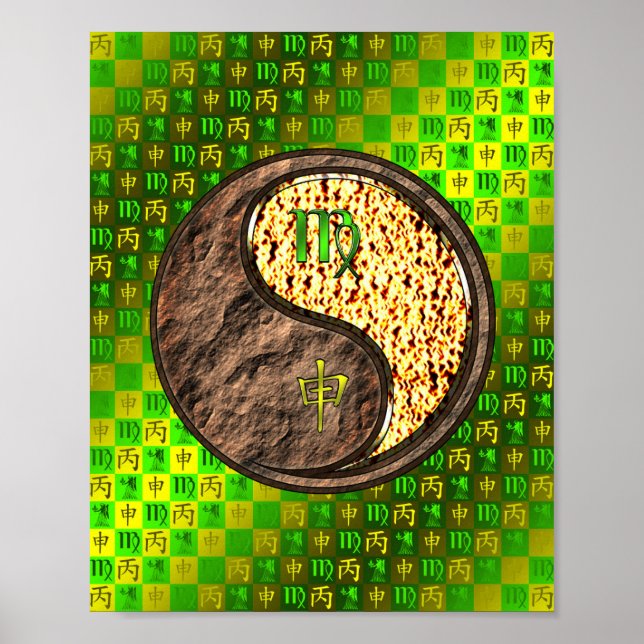 Poster Macaco Virgo e Fogo (Frente)