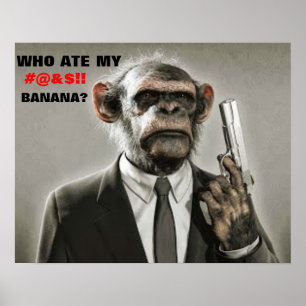 Poster Macaco Zangado