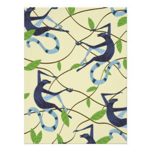 Pôster Macacos Vintage