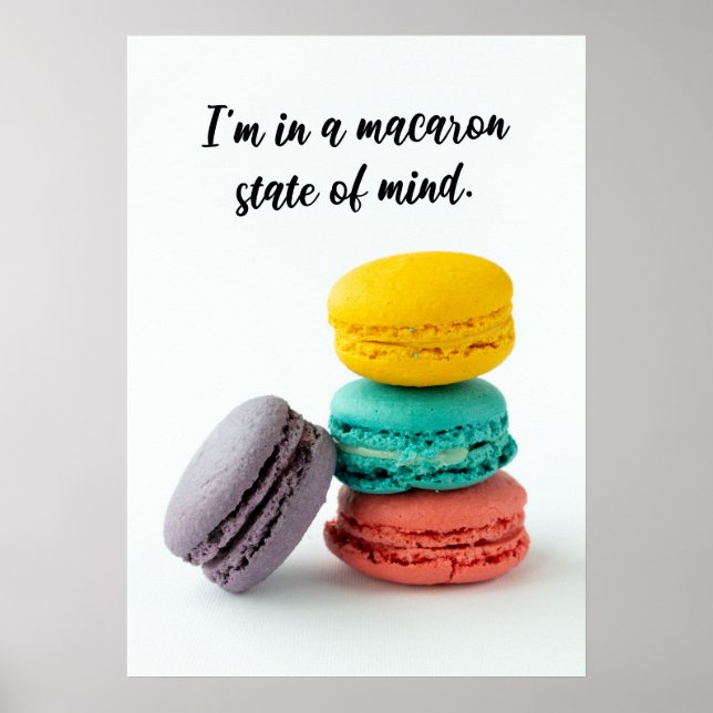 Poster Macaron Engraçado Torre Sala de Comida (Frente)