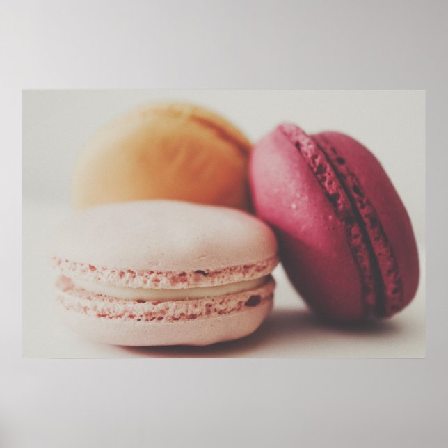 Poster Macaron Francês bonito (Frente)