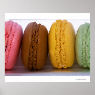 Pôster Macarons franceses importados do gourmet