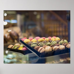Poster Macaroons na janela de mostra 2
