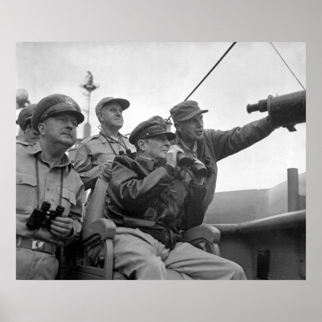 Poster MacArthur Observing Inchon (Frente)