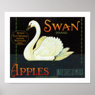 Pôster Maçãs da marca da cisne