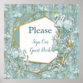 Poster Maçãs de Pastel Moles de Verde Sage