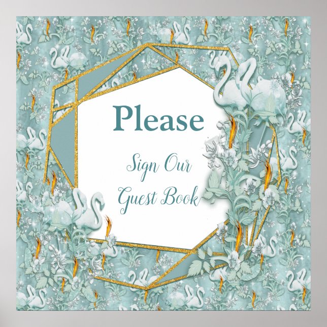 Poster Maçãs de Pastel Moles de Verde Sage (Frente)