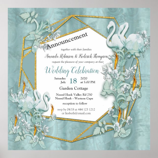 Poster Maçãs de Pastel Moles de Verde Sage (Frente)