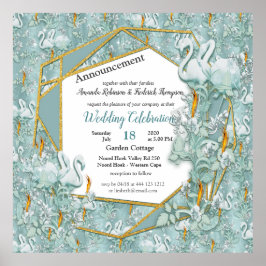 Poster Maçãs de Pastel Moles de Verde Sage