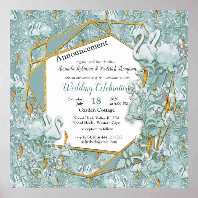 Poster Maçãs de Pastel Moles de Verde Sage (Frente)