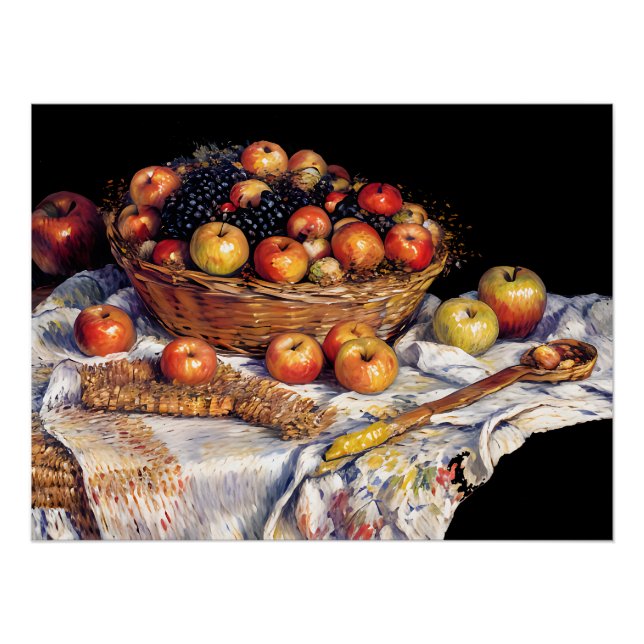 Pôster Maçãs e Uvas (Frente)
