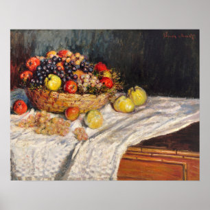 Poster Maçãs e Uvas (1879-1880) apresentada por Claude