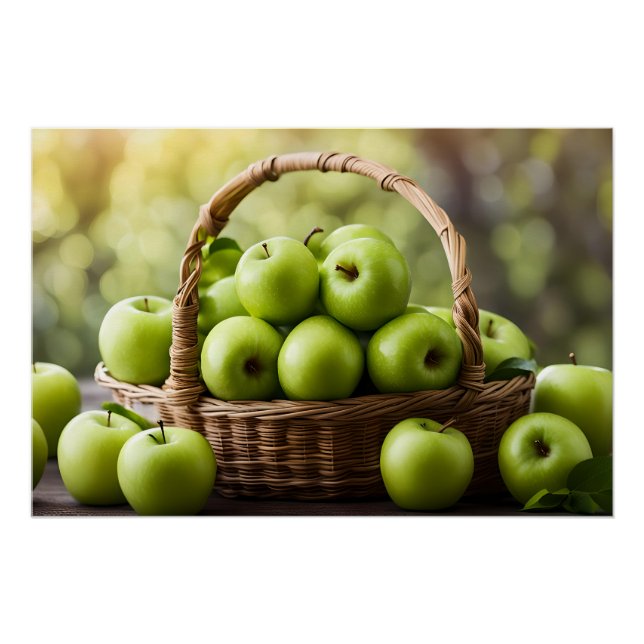 Pôster Maçãs Granny Smith (Frente)