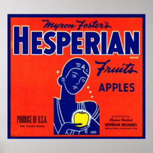 Poster Maçãs Hesperian das frutas