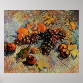 Poster Maçãs, peras, limões, uvas de Vincent van Gogh