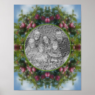 Poster Maçãs Vermelhas Na Moldura De Árvore Criam Sua Pró