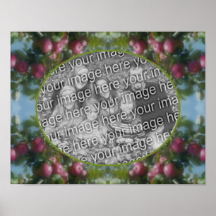 Poster Maçãs Vermelhas No Quadro Da Árvore Adicionar Sua