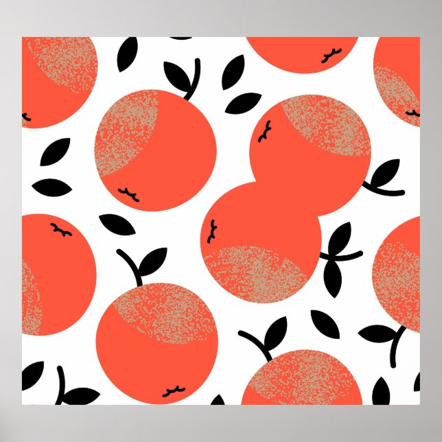 Poster Maçãs Vermelhas: Padrão Texturizado do Ouro. (Frente)