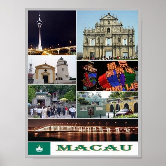 Poster Macau - Macau - Mosaico - (Frente)