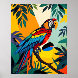 Poster Macaw de Spix - Homenagem à Arte Selvagem Extinta
