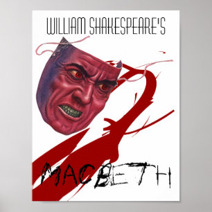 Poster Macbeth do jogo do teatro por William