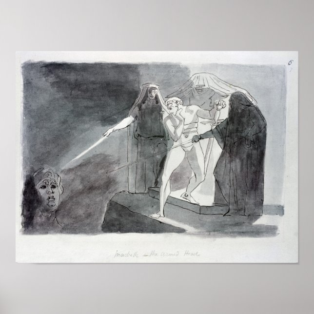 Poster Macbeth e a Cabeça Armada (Frente)