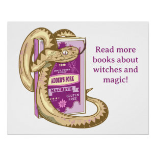 Pôster Macbeth Red livros sobre bruxas