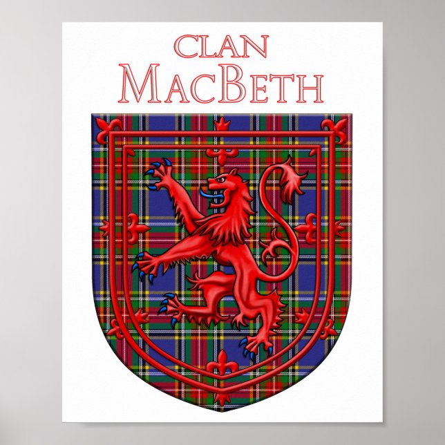 Poster MacBeth Tartan - Xadrez escocesa Rampant (Frente)