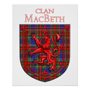 Pôster MacBeth Tartan - Xadrez escocesa Rampant