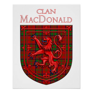 Pôster MacDonald de Glencoe Tartan Xadrez escocesa