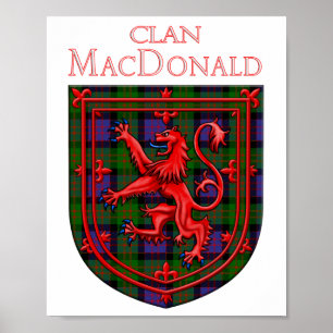 Poster MacDonald Tartan - Xadrez escocesa Rampant