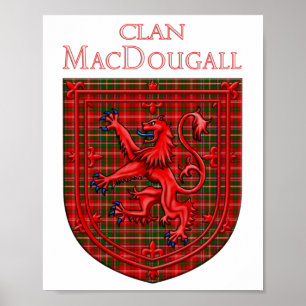 Poster MacDougall Tartan - Xadrez escocesa - Lion Rampant