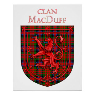 Pôster MacDuff Tartan - Xadrez escocesa Rampant