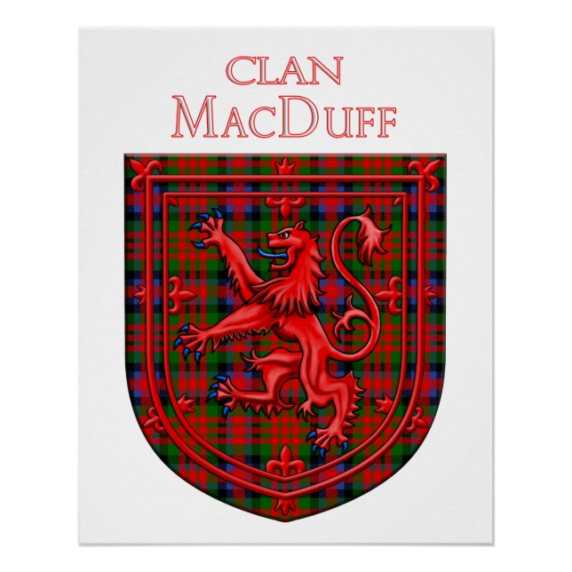 Pôster MacDuff Tartan - Xadrez escocesa Rampant (Frente)