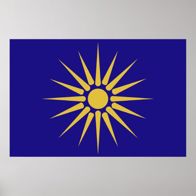 Pôster Macedônia grega, bandeira Grécia (Frente)