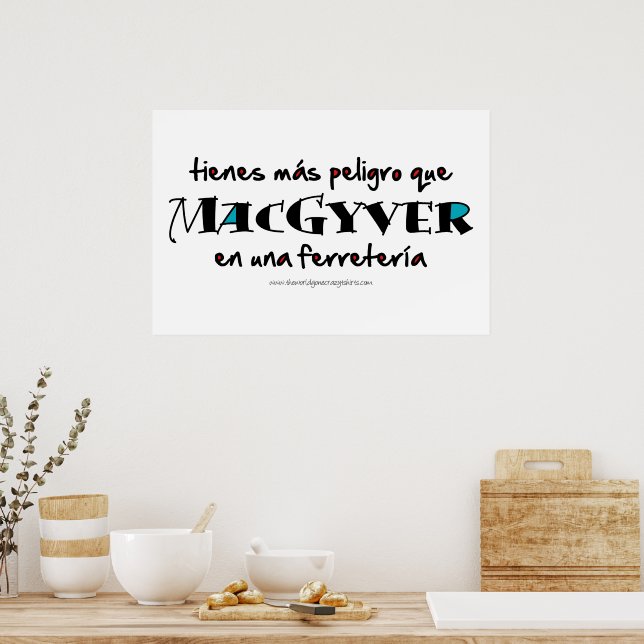 Poster MacGyver en una ferretería (Cozinha)