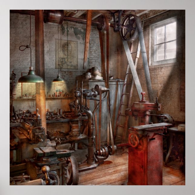 Poster Machinista - A oficina moderna (Frente)