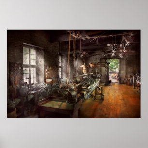 Pôster Machinista - Lathe - Um longo laço