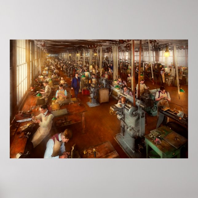 Pôster Machinista - Mãos no trabalho 1904 (Frente)