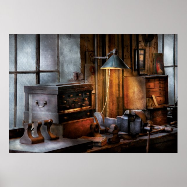 Pôster Machinista - Minha estação de trabalho (Frente)